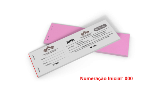 Bloco de Rifa para Ação Entre Amigos com Canhoto