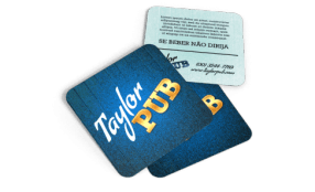 Porta Copos Quadrado Couchê 300g 